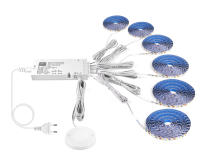 Tira de luces LED de atenuación para armario, lámpara de luz de fondo con Sensor de movimiento táctil manual, para estante de cocina, despensa, escaparate, dormitorio, 2835 - details 7
