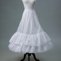 Petticoat Crinolina Vintage Slip Hoop Skirt Underskirt Para Traje De Boda Vestido Many Estilos De Poliéster Técnica Crocheted - details 1