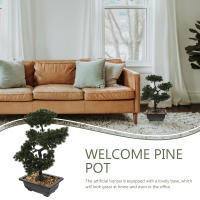 Arbol De Bonsai Sintetico Elegante Para Decoración De Sala De Estar Oficina Dormitorio Sin Mantenimiento Planta Artificial En Maceta - details 3