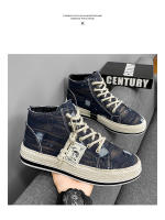 Zapatos De Lona Para Hombre Con Cordones Estilo Clásico Casual Altas Mocasines De Caminar Juvenil Rundown Para Cricket - details 8