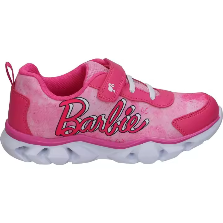 LEOMIL| Deportivas Barbie con Luces para Niña – Zapatillas Infantiles Barbie con Licencia Oficial – Sneaker en Color Rosa – Zapatillas con Cierre de Velcro y Cordones - Modelo BA002215 - 1