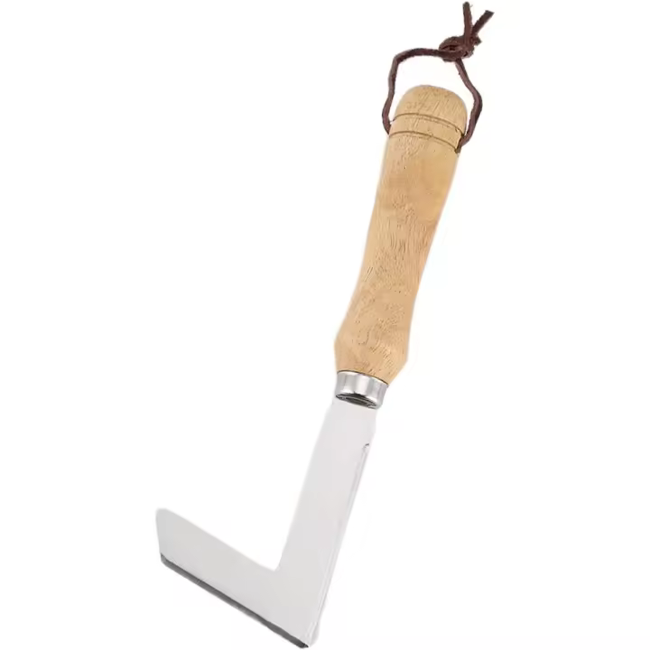 Weed Remover Hand Tool,Portable Stainless Steel Weeding Sickle with Oak Handle - 1
