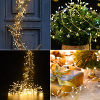 Guirnalda De Navidad De 10M De Plata Con Luces Cadena Para Decoración Exterior Y Interior Jardín Árbol Boda Iluminación De Fiestas 220V - details 4