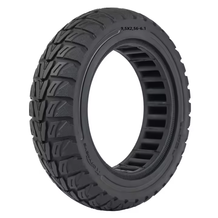 Neumático Sólido De Repuesto Para Scooter Eléctrico NIU KQI3 Tamaño 9.5x2.5-6.1 Color Flick Absorción De Choques Material De Goma - 1