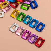 20pcs Cuentas De Acrylico Metálico Para Hacer Pulseras Collares Y Aretes Colorido Ovalado 21x28mm Accesorios De Joyería DIY - details 3