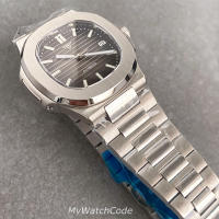 Reloj Automático Tandorio Design Para Hombres Con Dial Texturizado Azul Gris 40mm Movimiento NH35 Impermeable 10BAR Correa De Acero Inoxidable 316L - details 20