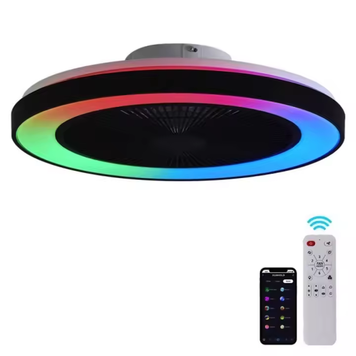 Ventilador de Techo con Luz Multicolor ELCO PV-50MC, 49cm, 40W - 1