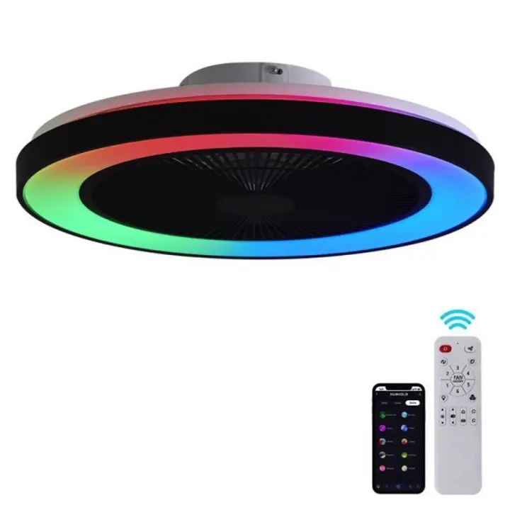 Ventilador de Techo con Luz Multicolor ELCO PV-50MC, 49cm, 40W - 1