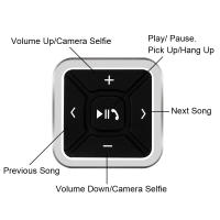 Control De Volante Inalámbrico Bluetooth Para Radio MP3 DVD Juego De Teléfono Móvil Accesorios De Auto Moto Bicicleta Negro Universal - details 8