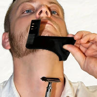 Peine Moustache Negra Para Hombres Peine Moldable Ajustable Con Corte De Barba Accesorios Antidesatornillador Ruler Trimmer De Plástico - details 0