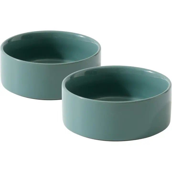 Ceramic elevated cat food bowl and cat water bowl, cat bowl, elevated cat bowl, cat feeder (13CM/400ML) - 1