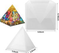 Molde De Silicona Grande En Forma De Pirámide Para Casting De Resina Epoxy Con Base De Plástico Para La Creación De Joyas DIY - details 0