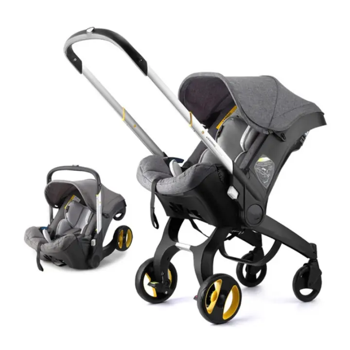 YAZOCO - Cochecito de bebé 4 en 1, carrito multifuncional de paisaje alto, puede sentarse, ligero, reclinable, plegable - 1