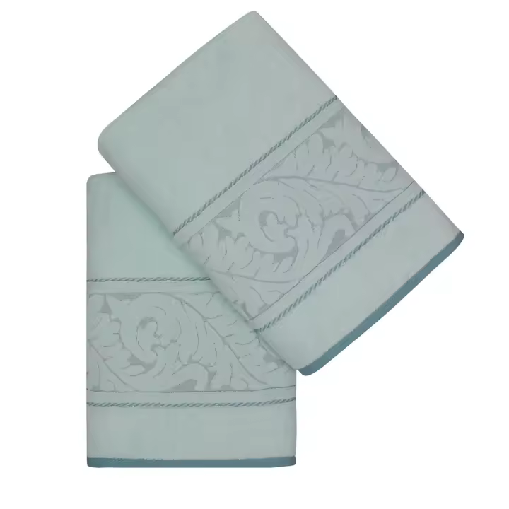 Wellhome Juego de Toallas de Baño Menta 100% Algodón 560 Gr/m² - Pack de 2 Unidades - 1