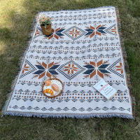 Carpet Bohemio Para Picnic Alfombra De Playa Portátil Para Camping Y Uso Doméstico Tapete De Sofá Tejido Poliéster 100% - details 4