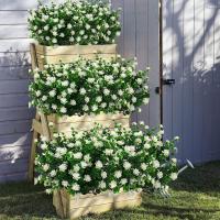 Ramo De Hojas De Eucalipto Artificiales Para Decoración De Hogar Jardín Navidad Boda DIY Accesorios Para Vaso Bonsái Flores Falsas De Plástico Para Todas Las Estaciones - details 2