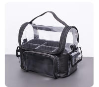 Bolsa De Maquillaje Transparente Organizador De Viaje Para Mujeres Bolsa De Higiene Personal Con Cierre De Cremallera Y Almacenamiento De Hombro - details 5