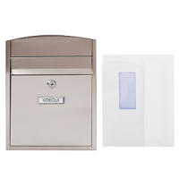 ARREGUI Compact E5737 Buzón Exterior de Acero Inoxidable Tamaño S (Correo DIN A5) | Buzón de Pared Pequeño | Buzón de Correo Individual | Antilluvia | Fácil de Instalar | Inox - details 1