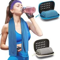 Juego De Toallas Deportivas De Poliéster Absorbente De Sudor Para Yoga Golf Natación Fitness Camping Toallas Frías Rápidas - details 0