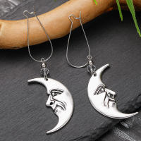 Pendientes De Luna Vintage Para Mujer Color Oro Asimétricos Estilo Étnico Accesorios De Joyería De Alta Calidad Para Fiestas De Vacaciones - details 7