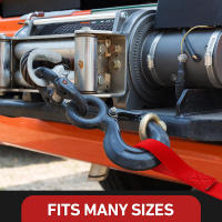 Correa De Winch Para ATV Anillo Único Correas De Atado De Alta Resistencia Con Gancho Para Winch Accesorio Rojo Para Camiones - details 4
