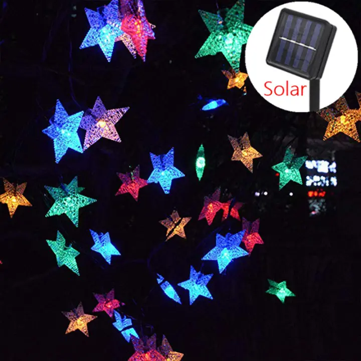 Luces De Cadena Solar Estelar Para Exteriores Impermeables LED Para Decoración De Navidad Patio Jardín Porche Boda - 1