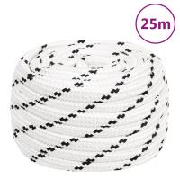 vidaXL Cuerda para barco trenzada poliéster blanco 18 mmx25 m - details 5