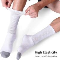10 Pares De Calcetines De Algodón Para Hombres Talla Grande EUR 39-47 Calcetines Deportivos De Cuello Alto Para Correr Fútbol Y Soccer Calcetines De Atletismo En Blanco Y Negro - details 6