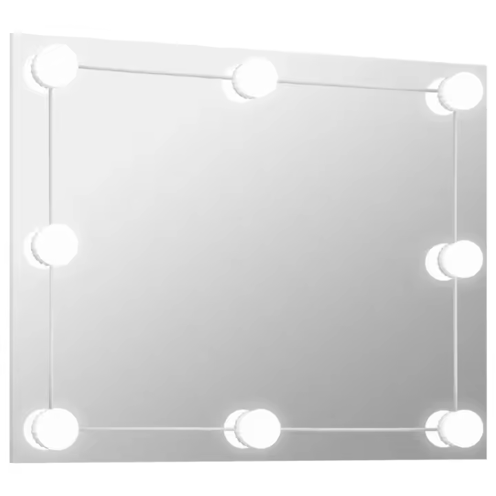 Espejo de pared sin Marco with Luces LED rectangular de Vidrio, Espejo de maquillaje - 1