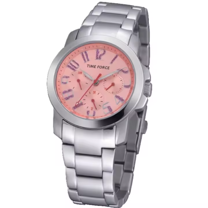 Time Force Tf3251l11m  Reloj Para Para Mujer Color Rosa - 1
