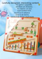 Juego De Puzzle De Laberinto Magnético En Madera Para Niños Y Niñas Juguete Educativo Montessori Con Pluma De Color Y Números Regalo Para Aprendizaje - details 5