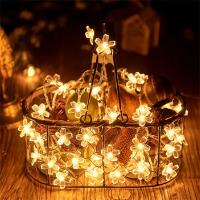 Luces De Fairy LED De Flor De Cerezo 1pc Lámpara De Garlanda De Cristal Operada Por Batería Para Decoración Interior De Vacaciones - details 3