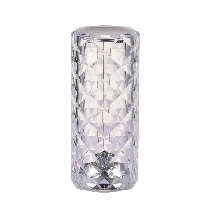 DAM. Lámpara ambiental de mesa 21 cm con 3 modos de iluminación, control táctil y batería recargable.  9x9x21cm. - 1