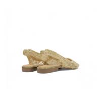 HLuna Bailarinas planas trenzadas de diseño de encaje en color oro plata beige negro con pulsera elástica al tobillo yz24-052 - details 7
