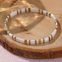 Pulsera De Cuentas De Vidrio Tila Go2boho Unisex Moda 2024 Hecha a Mano Stretch Simplicidad Joyería Para Adolescentes Regalo Para Mujeres Y Hombres - details 4