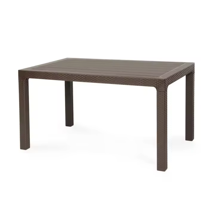 Mesa TROPICAL, polipropileno marrón chocolate, 150 x 90 cms - 1