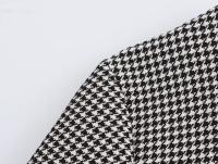 Vestido A-Line De Punto De León Slim Fit Para Mujer Estilo Hepburn Francés Con Cuello Redondo Y Mangas Cortas Moda Versátil De Cintura Alta - details 6