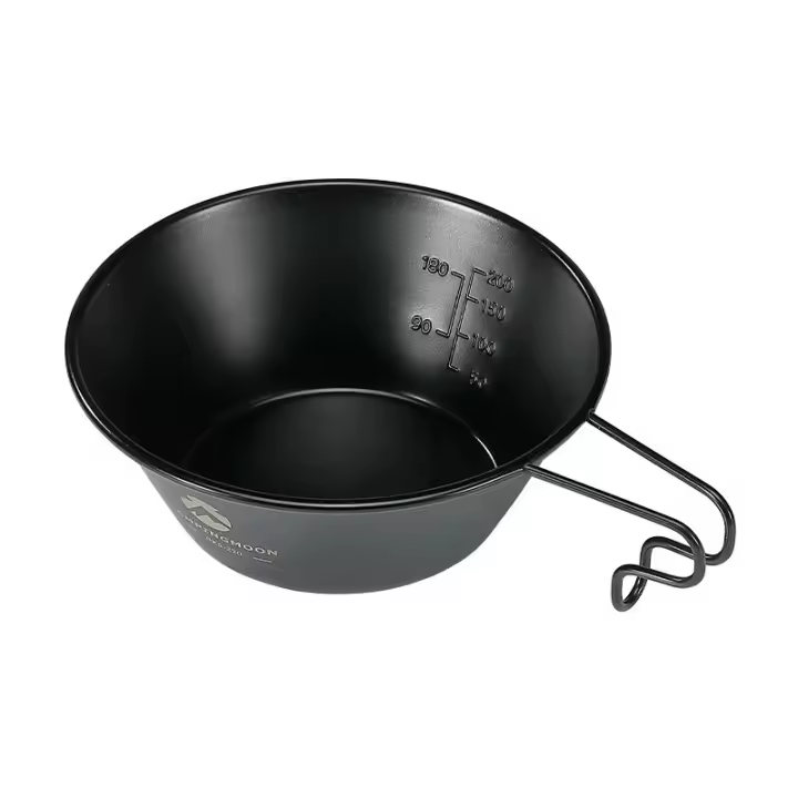 Tazón De Acero Inoxidable Portátil Para Picnic Con Mango Y Capa De Titanio Alta Calidad Multiusos Para Exteriores - 1