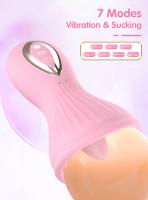 Vibrador De Succión De Pezones Para Mujeres Con Lenguaje Estimulador De Clítoris Masajeador Juguetes Sexuales Para Adultos Material De Silicona Médica - details 2