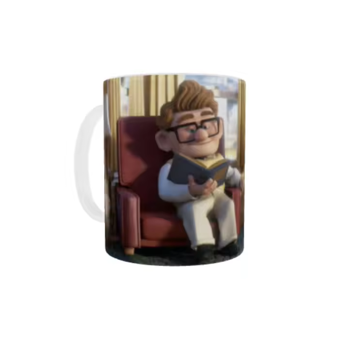 Taza Cerámica Carl y Ellie Leyendo Up Ideal para Regalo - 1