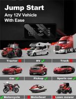 Arrancador de coche de 2000 A, potenciador de batería de 12 V, dispositivo de arranque de emergencia para gasolina y diésel, banco de energía de 6,0 L/4,0 L - details 8