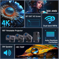 Proyector Portátil Magcubic HY320 Mini 720P Android 11 4K 300ANSI Wifi6 BT5.0 Cine Al Aire Libre Rotable 180° Con Altavoz Integrado - details 6