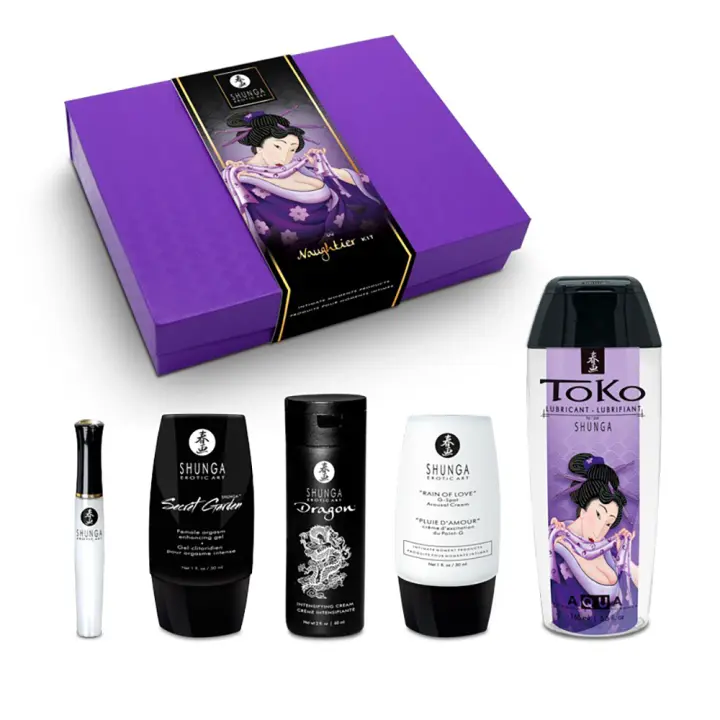 SHUNGA KIT NAUGHTIER LUBRICANTE INTENSIFICADOR CREMA ORGASMICA - 1