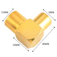 Banner - Adaptador antena coaxial macho - hembra en angulo recto