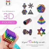 Bolas magnéticas 3D de esritorio para aliviar el estreno, 1000 piezas(5mm),juguetes Educativos de apéndice, Cubo Mágico, para Construcción de Figuras y Juegos Creativos,Original,Bolas Colores antiestrés - details 4