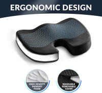 Cojín De Gel Antideslizante Y Memoria Para Oficina Y Coche Alivio De La Presión Coccyx Sillón Sedentario Removible Y Lavable - details 3