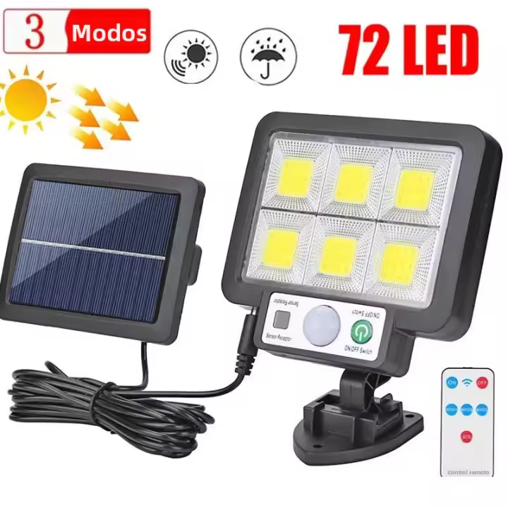 Lámpara De Pared Solar LED Con Sensor De Movimiento 3 Modos Impermeable Para Iluminación De Emergencia De Calle Jardín Seguridad Y Decoración - 1