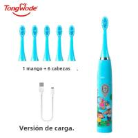 Cepillo De Dientes Eléctrico Para Niños Con Sonido Y Dibujos Animados Recargable Por USB Suave Impermeable Con Cabeza De Reemplazo - details 1