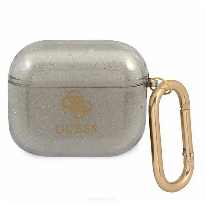 Funda Guess Silicona para Apple Airpods 3 Negro Glitter Modelo GUA3UCG4GK - 1