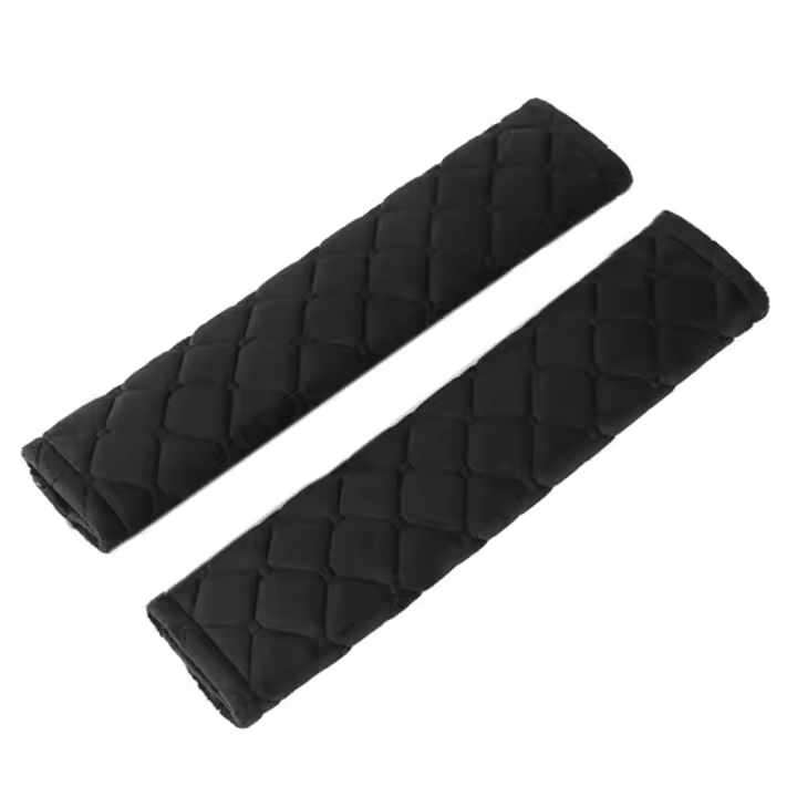 2Pcs Fundas Para Cinturón De Seguridad Coche Universal Ajustables Fundas Para Hombro En Plush Suave Accesorios De Auto Para Niños Y Adultos - 1